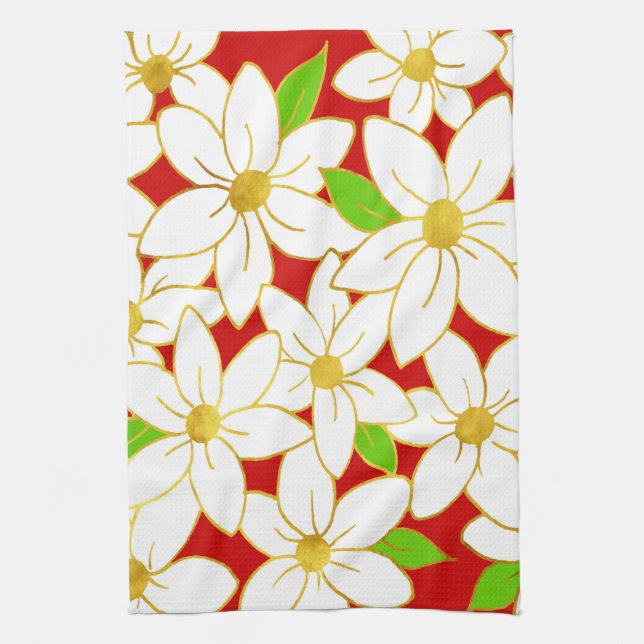 Linge De Cuisine Fleurs de vacances (Vertical)