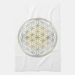 Linge De Cuisine FLEURS DE VIE / Blume des Lebens - BiColor