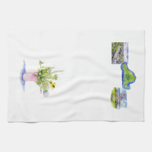 Linge De Cuisine fleurs de vignoble avec des images de vignoble