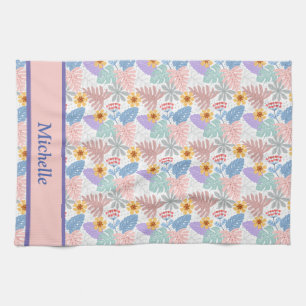 Linge De Cuisine Fleurs Jaunes mignonnes Nom du motif Feuille color