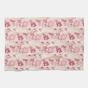 Linge De Cuisine Fleurs modernes roses mignonnes motif Haut basket