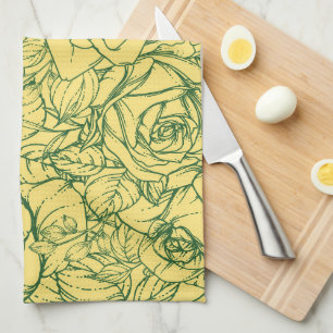 Linge De Cuisine Fleurs Motif 15