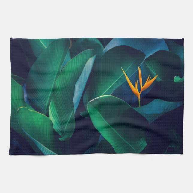 Linge De Cuisine Fleurs | Oiseau du paradis (Horizontal)