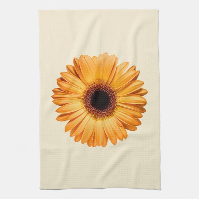 Linge De Cuisine Fleurs | Orange Gerbera (Vertical)