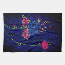 Fleurs roses et bleues