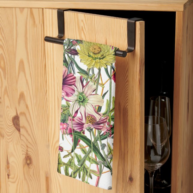 Linge De Cuisine Fleurs sauvages (Pliage en tiers)