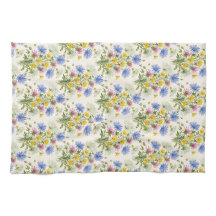 Fleurs sauvages aquarelles colorées