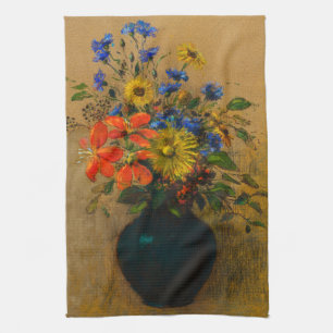 Linge De Cuisine Fleurs sauvages vintages
