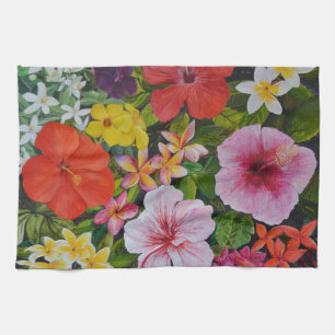 Linge De Cuisine Fleurs tropicales