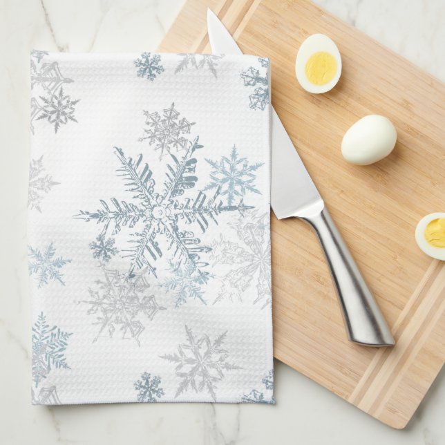 Linge De Cuisine Flocon de neige des Wonderland (Quart Plié)