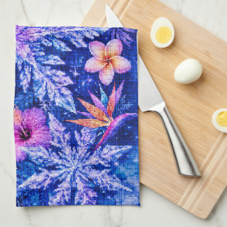 Linge De Cuisine Flocons de neige hivernaux tropicaux