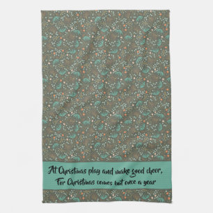 Linge De Cuisine Floral de Christmas