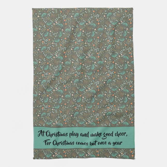 Linge De Cuisine Floral de Christmas (Vertical)