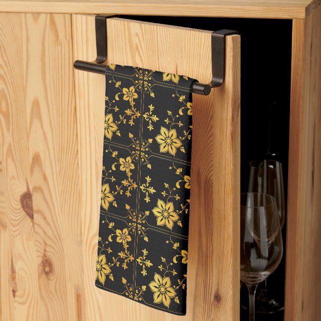 Linge De Cuisine Floral Elegant Luxury Collection Populaire (Pliage en tiers)