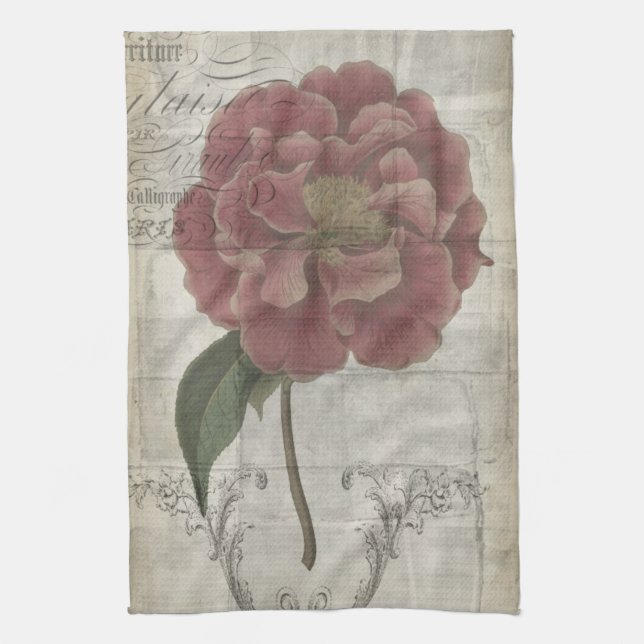 Linge De Cuisine Floral français III (Vertical)