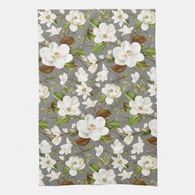 Linge De Cuisine Floral Magnolia (Vertical)