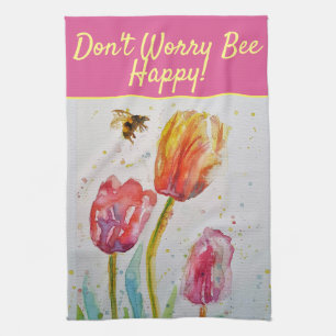 Linge De Cuisine Floral Rouge rose Tulip Ne vous inquiétez pas Abee