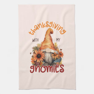Linge De Cuisine Floral Thanksgiving avec mes Gnomies