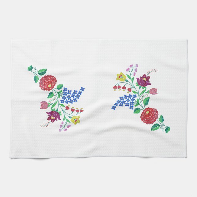 Linge De Cuisine Flore de Kalocsai (Horizontal)