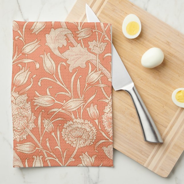 Linge De Cuisine Flore des tulipes de Pêche (Quart Plié)