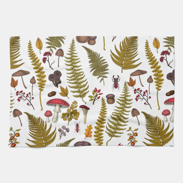 Linge De Cuisine Flore et faune boisées 2 (Horizontal)
