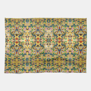 Linge De Cuisine Flower Market Vintage Fleur sauvage jaune Botaniqu