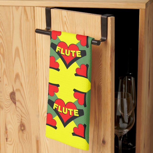 Linge De Cuisine Flûte sur le coeur (Pliage en tiers)