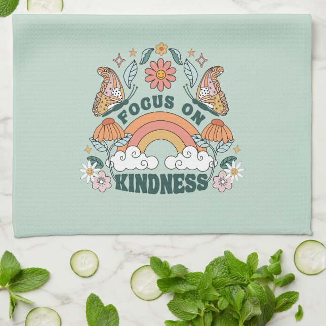 Linge De Cuisine Focus sur la gentillesse graphique Super (Plié)