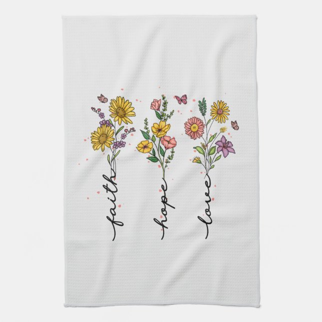 Linge De Cuisine Foi-Espoir-Amour (Vertical)