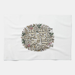 Linge De Cuisine Foi sur la peur papillon floral vintage