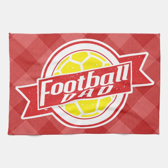 Linge De Cuisine Football Papa Tea Towel (Horizontal)