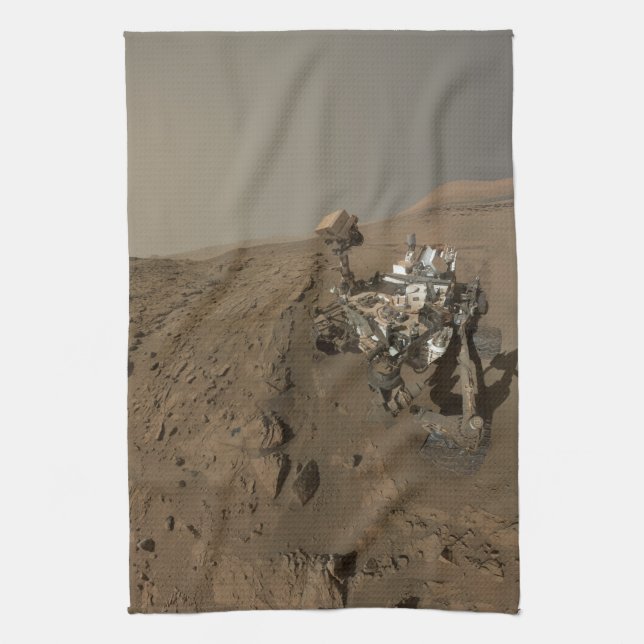Linge De Cuisine Forage Mars Curiosity Red Martian Paysage (Vertical)