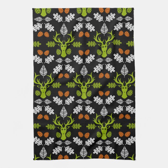 Linge De Cuisine Forest Deer Nature Print (Vertical)