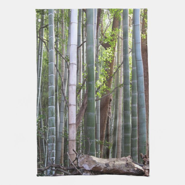 Linge De Cuisine Forêt géante japonaise de bambou, Sagano, Kyoto, J (Vertical)