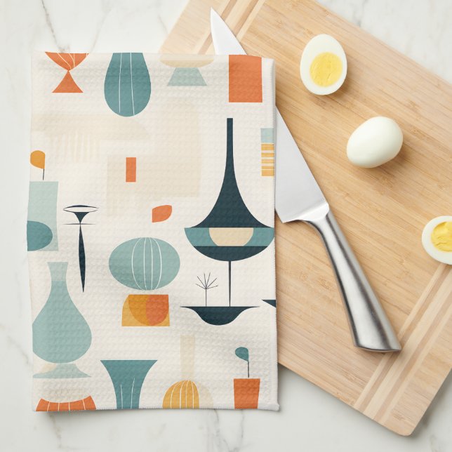 Linge De Cuisine Forme de Vase moderne du milieu du siècle (Quart Plié)