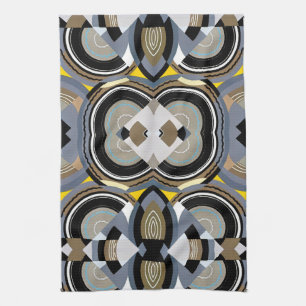 Linge De Cuisine Formes géométriques de jazz Pochoir Art Déco vinta