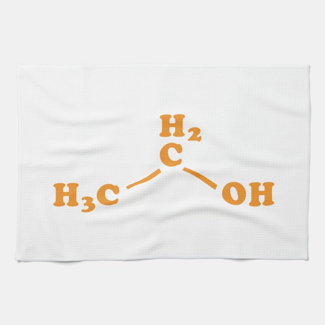 Linge De Cuisine Formule chimique moléculaire d'éthanol d'alcool (Horizontal)