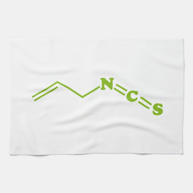 Linge De Cuisine Formule moléculaire de l'isothiocyanate de Wasabi  (Horizontal)