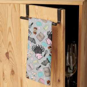 Linge De Cuisine Four Mitt-Halloween Baking Besties-Grey