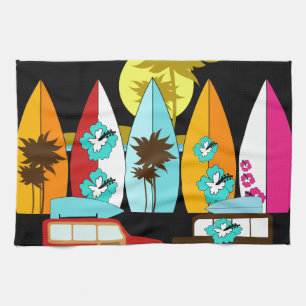 Linge De Cuisine Fourgons surfants sans valeur de hippie de surfer