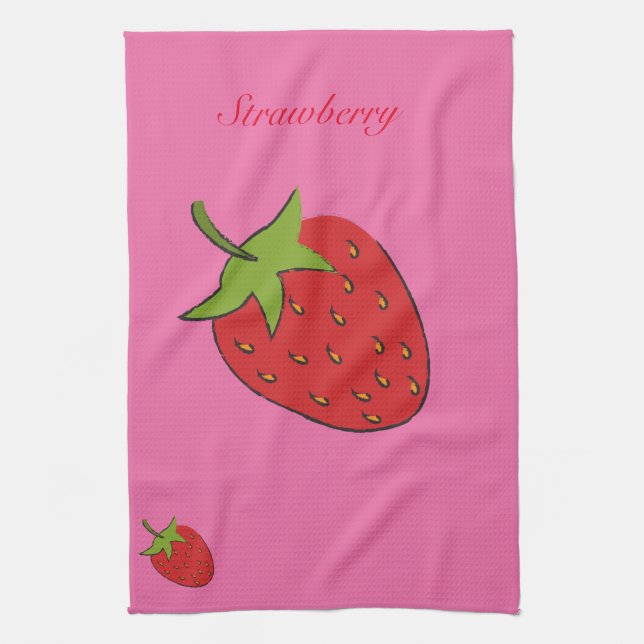 Linge De Cuisine Fraise (Vertical)