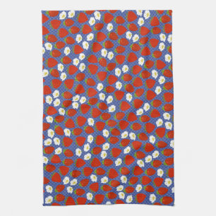 Linge De Cuisine Framboise rouge avec fond de panier blanc de la Ma