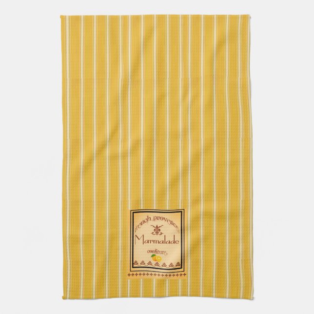 Linge De Cuisine France Provence Grandes Jaunes avec design de text (Vertical)