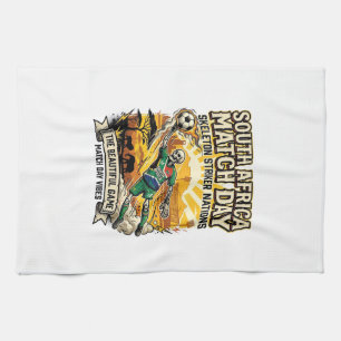 Linge De Cuisine Frappeur de squelette de jour de match d'Afrique d