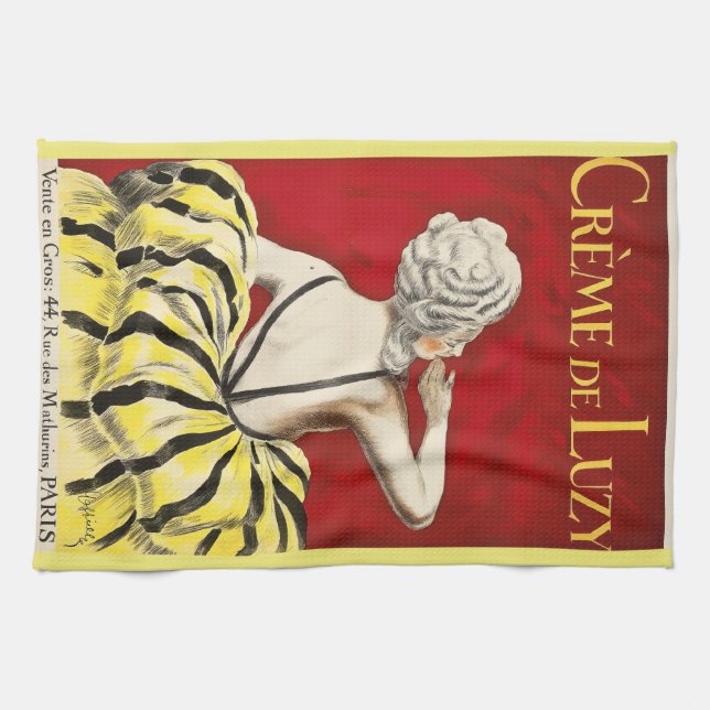 Linge De Cuisine French art nouveau beauty Creme de Luzy advertisem (Horizontal)