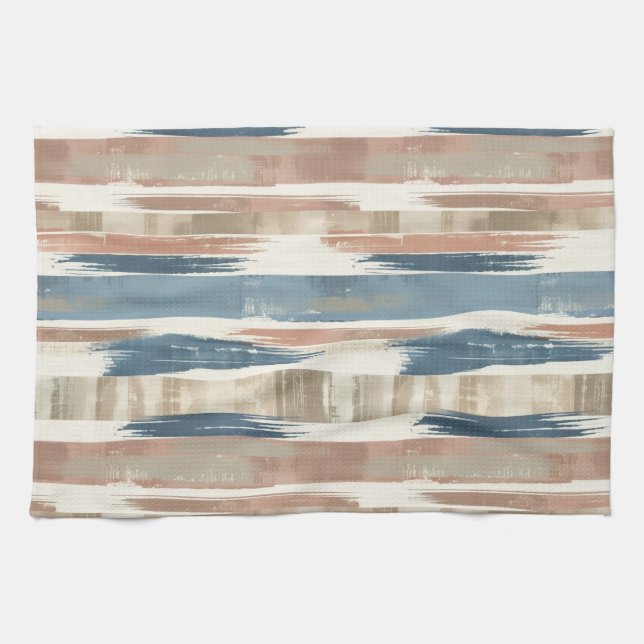 Linge De Cuisine French Retro Brush Stripe Kitchen Towels (Horizontal)