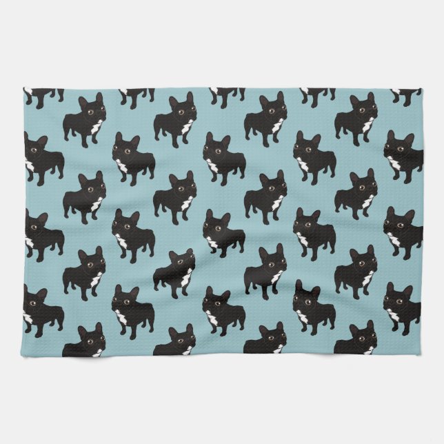 Linge De Cuisine Frenchie Brindle aime faire une promenade (Horizontal)