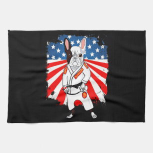 Linge De Cuisine Frenchie Gift   Sympa French Bulldog USA Flag