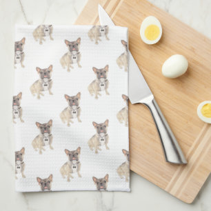 Linge De Cuisine Frenchie (Tricolore bleu)