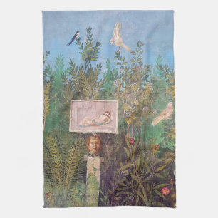 Linge De Cuisine Fresque d'une scène de jardin, Pompéi